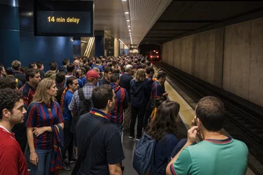 Metro Line to Stadium Runs 14 Minutes Late on Matchday One