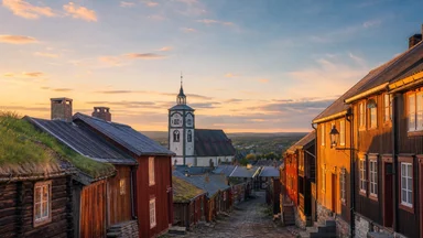 Rising Dammane Salar

In the Røros District a

The Midsummer Sun Still Shines at 11pm While Røros Christmas Market Candles Wait for December